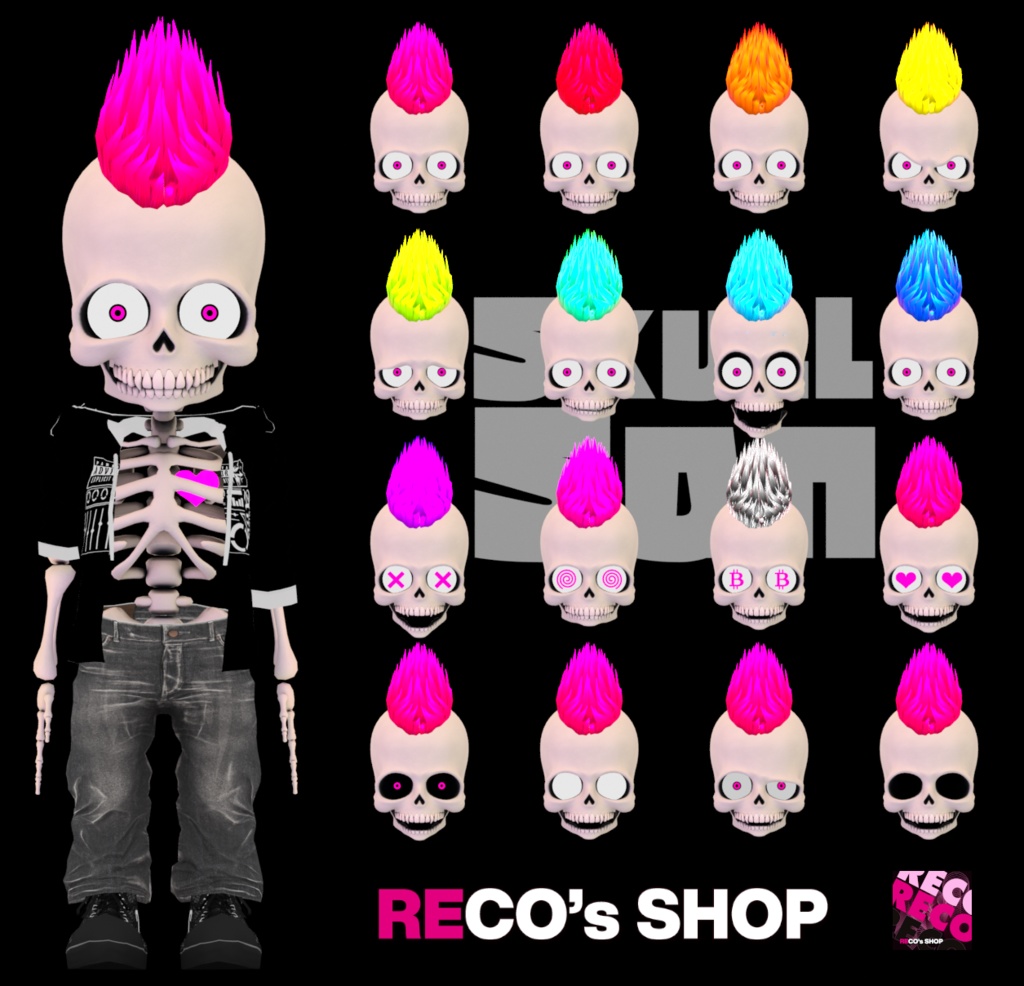 【VRMアバター】-ガイコツのSkullSan-