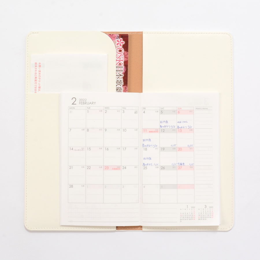 チケットホルダー 桜色燕尾柄 Lサイズ