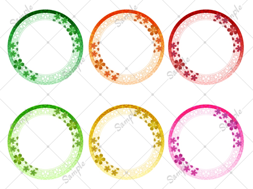 桜のレース風アイコンリング素材