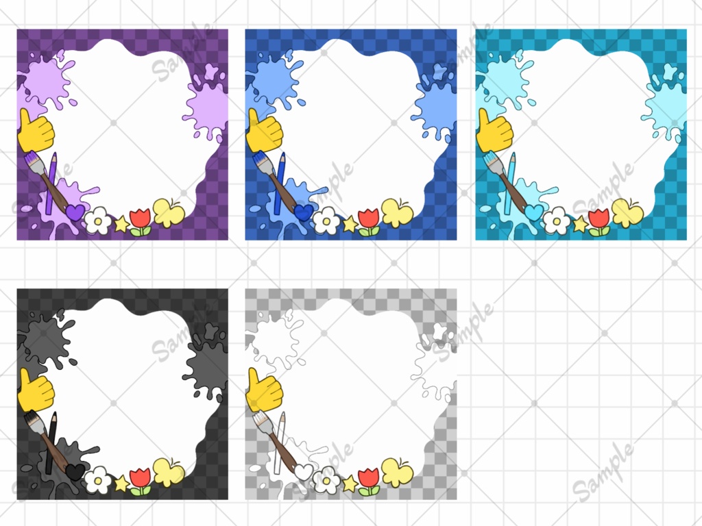 イラスト企画向けアイコンリング&ヘッダー素材【IRIAM専用】