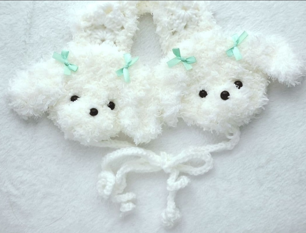 トイプードルのイヤーマフ ミント