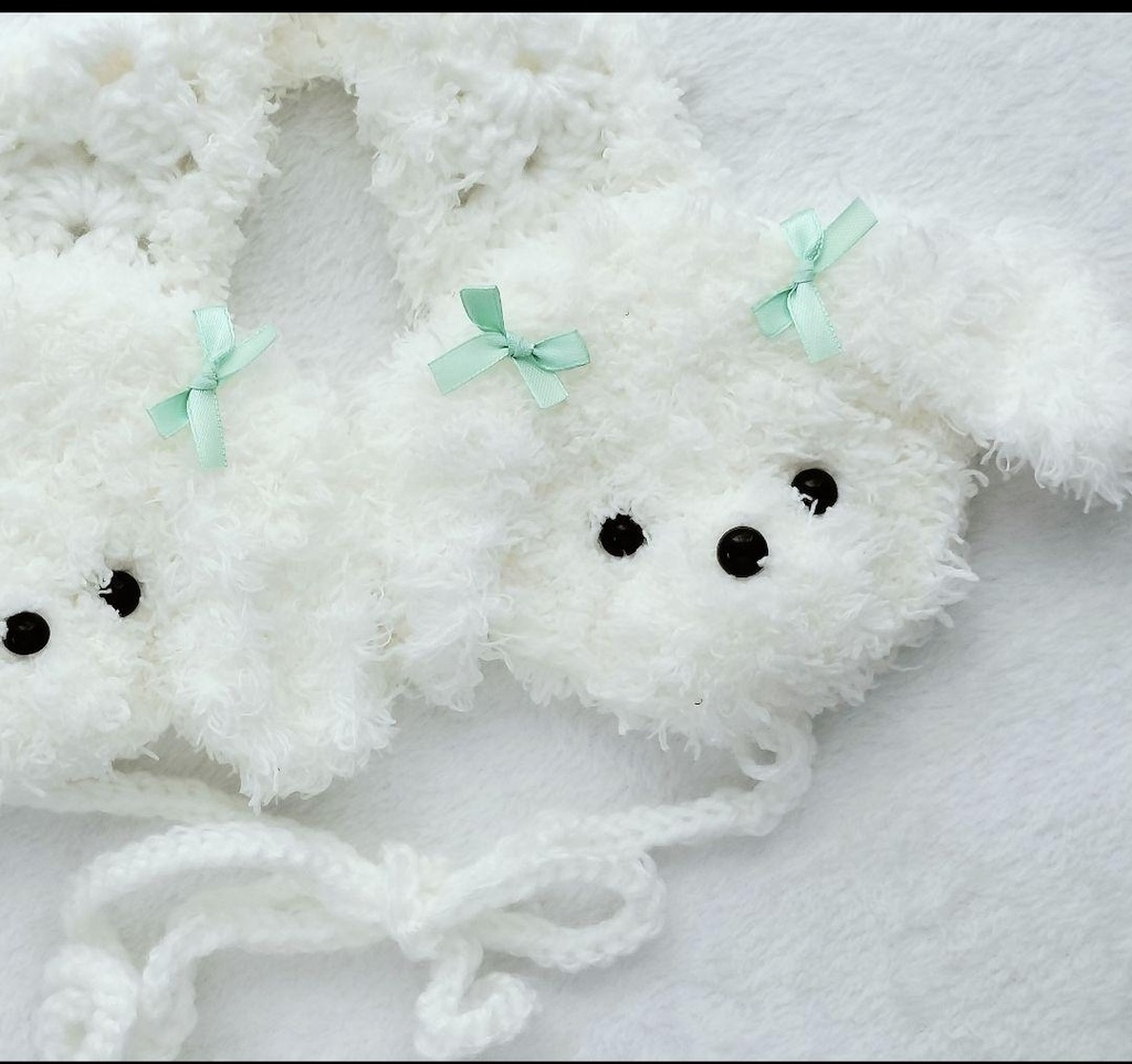 トイプードルのイヤーマフ ミント