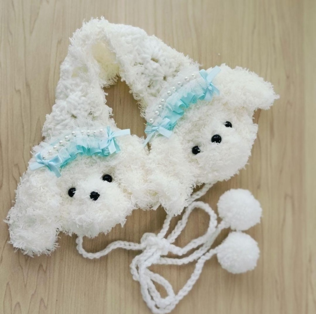 トイプードルのイヤーマフ ヘッドドレス