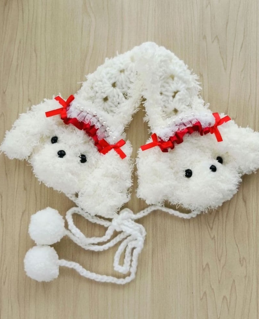 トイプードルのイヤーマフ ヘッドドレス