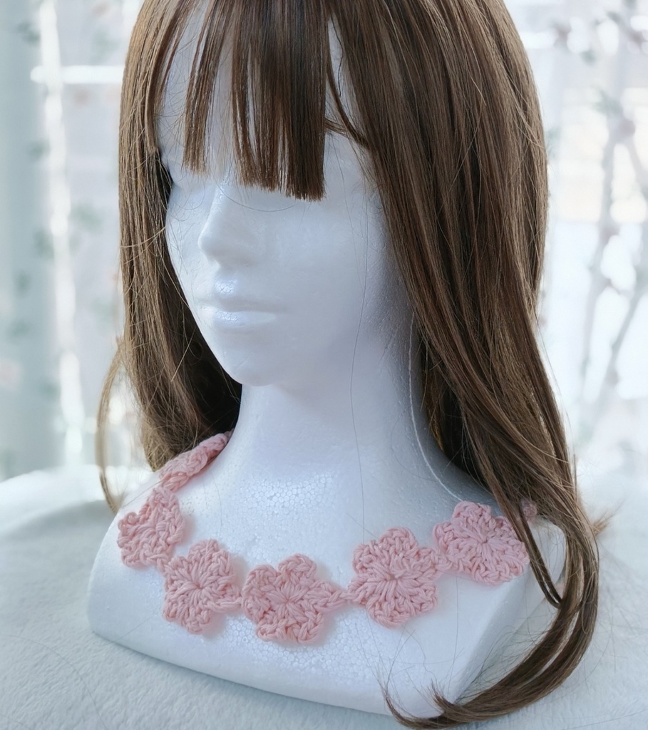 お花のマルチバンド ヘッドドレス つけ襟