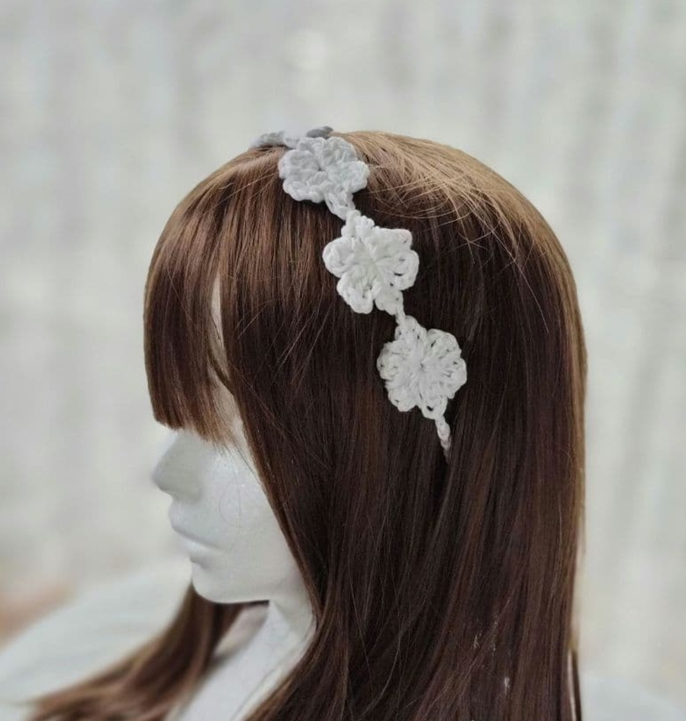 お花のマルチバンド ヘッドドレス つけ襟