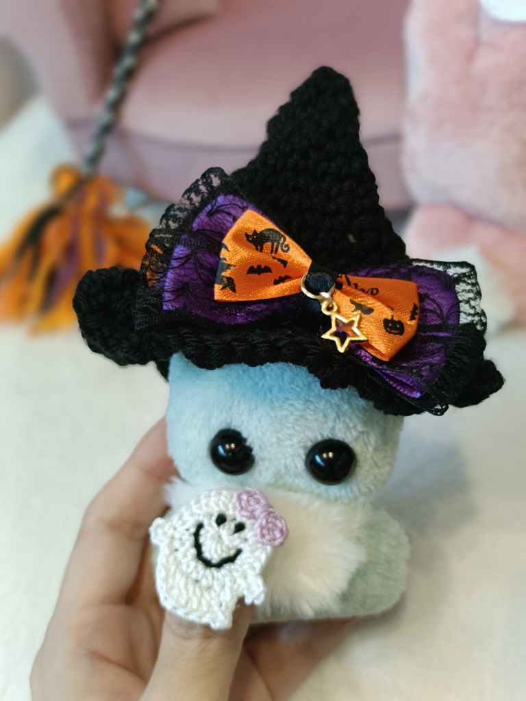 【ハロウィン限定品】親指を隠せるおばけリング オレンジ 紫