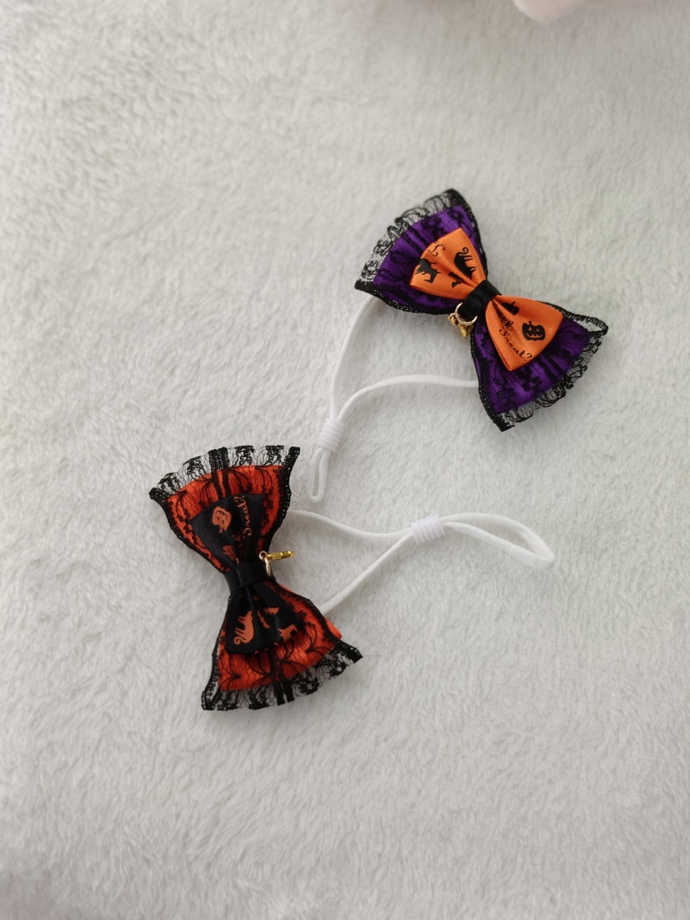 ハロウィンリボンヘッドドレス チョーカー ぬい活 ぬい用 ぬいぐるみ