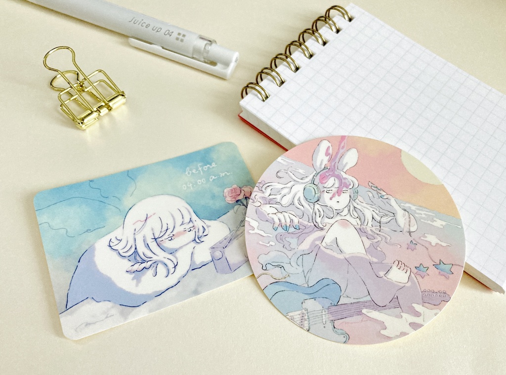 憧れに浸るステッカー