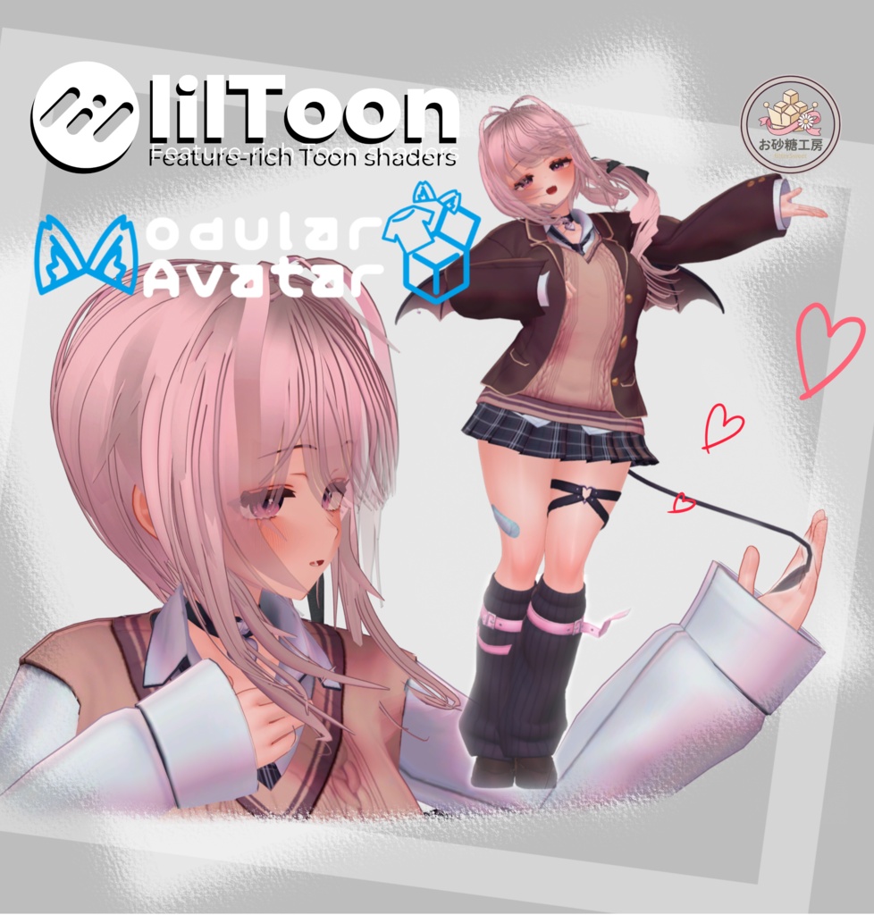 【無料】ゆめか対応サイドテールヘアー / free DL - 5 color full pack