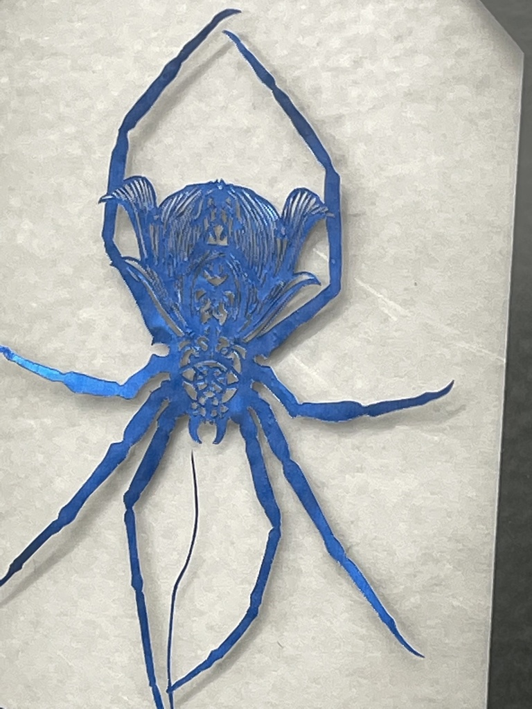 【切り絵】蜘蛛・蒼
