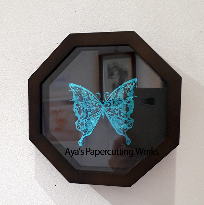 【切り絵】蝶（翠）