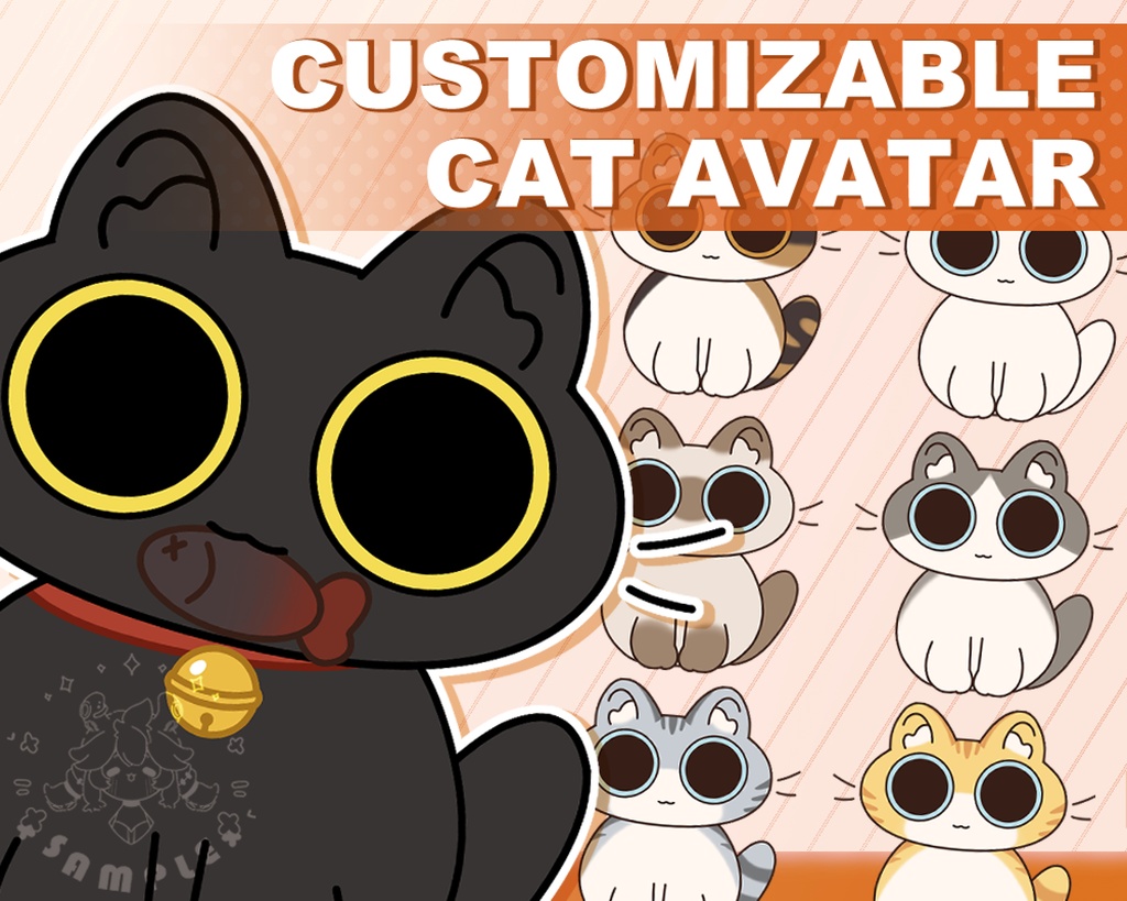 【VTS】【VTuber向け】Customizable Cat Vtuber Model