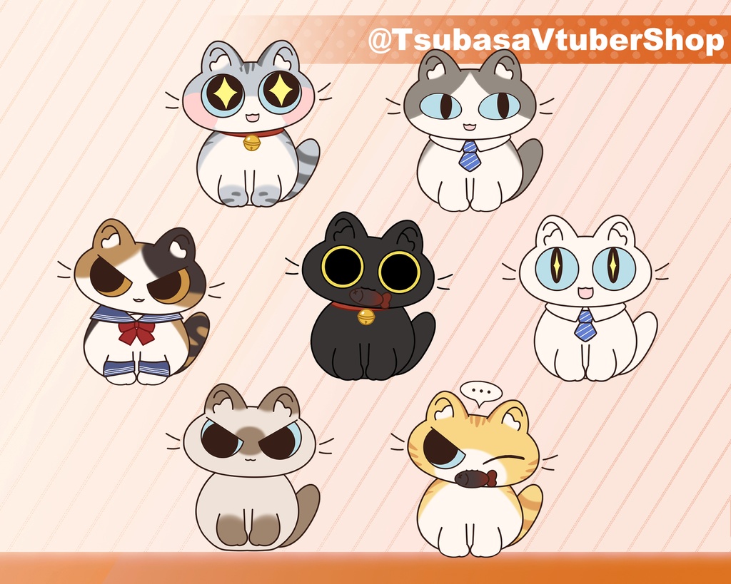 【VTS】【VTuber向け】Customizable Cat Vtuber Model
