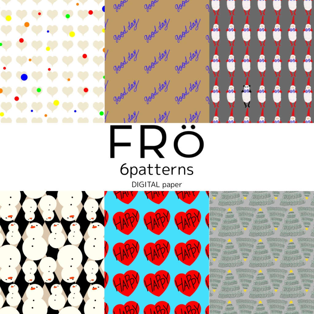 【ダウンロード商品】Pattern Collection 01  デジタル素材