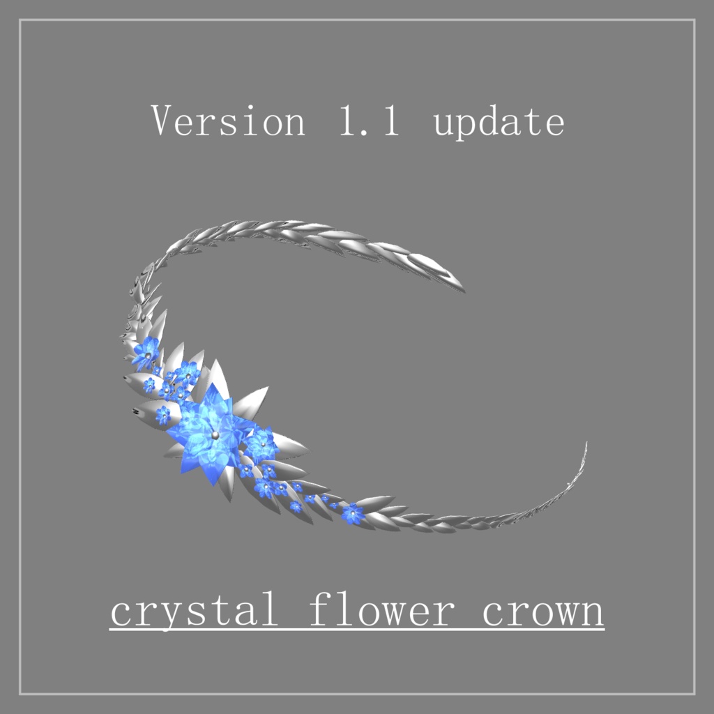 【VRC想定】Crystal flower crown