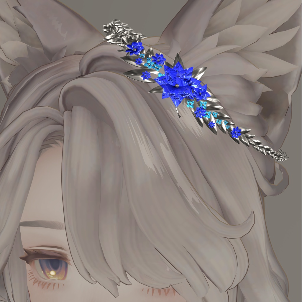 【VRC想定】Crystal flower crown