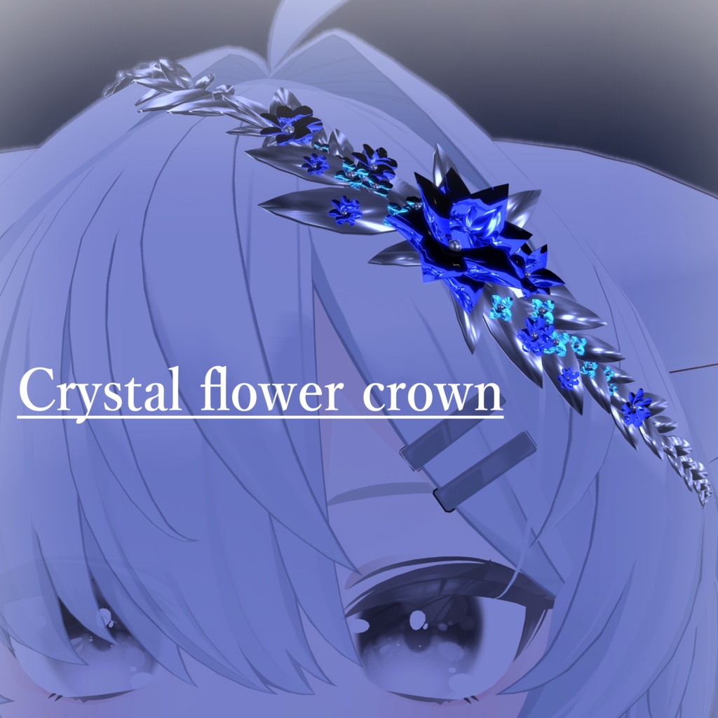 【VRC想定】Crystal flower crown
