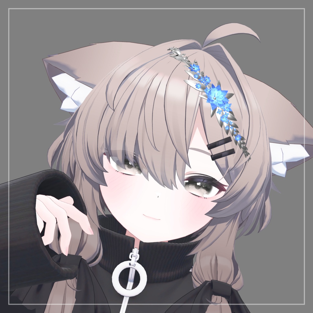 【VRC想定】Crystal flower crown