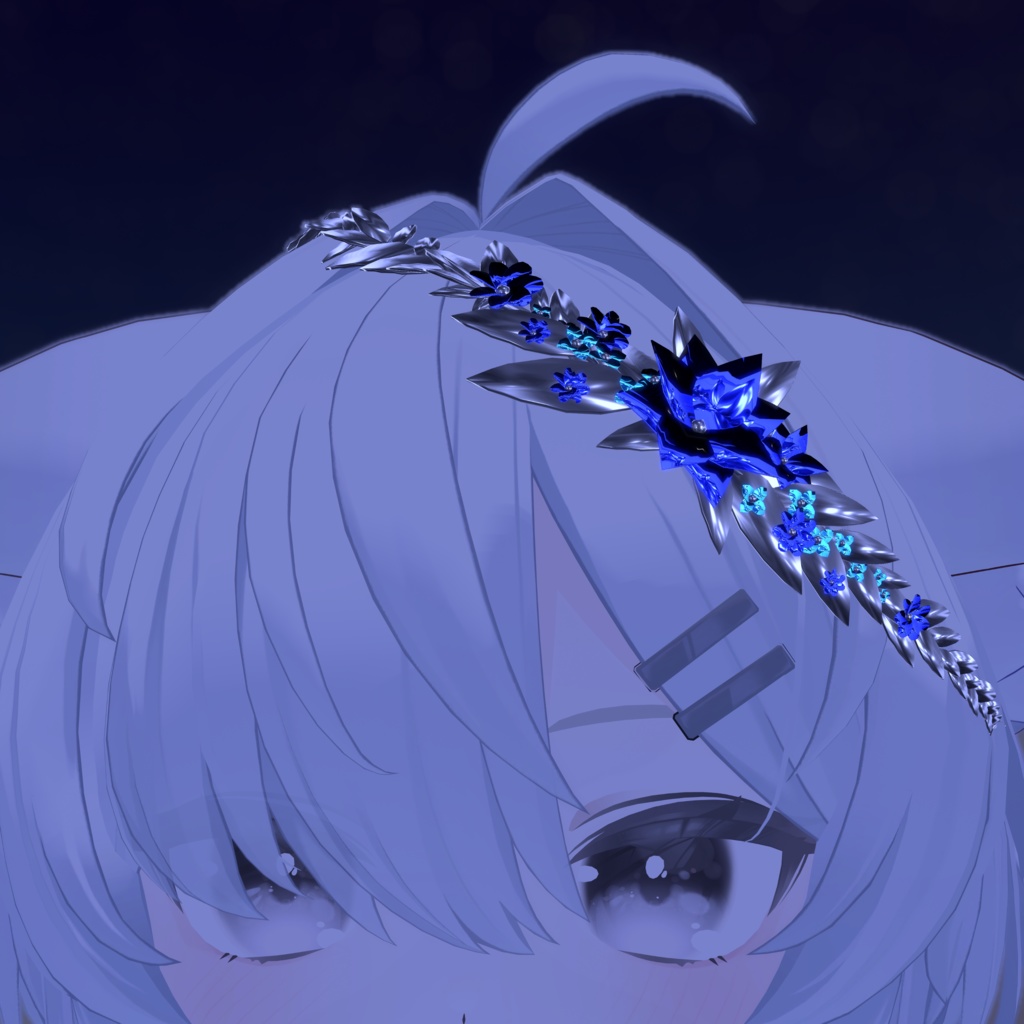 【VRC想定】Crystal flower crown