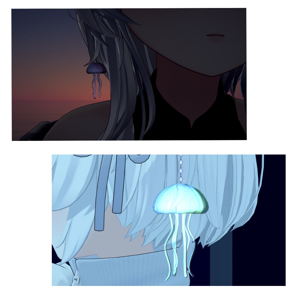 【VRC想定】MA対応_Jewel jellyfish earring