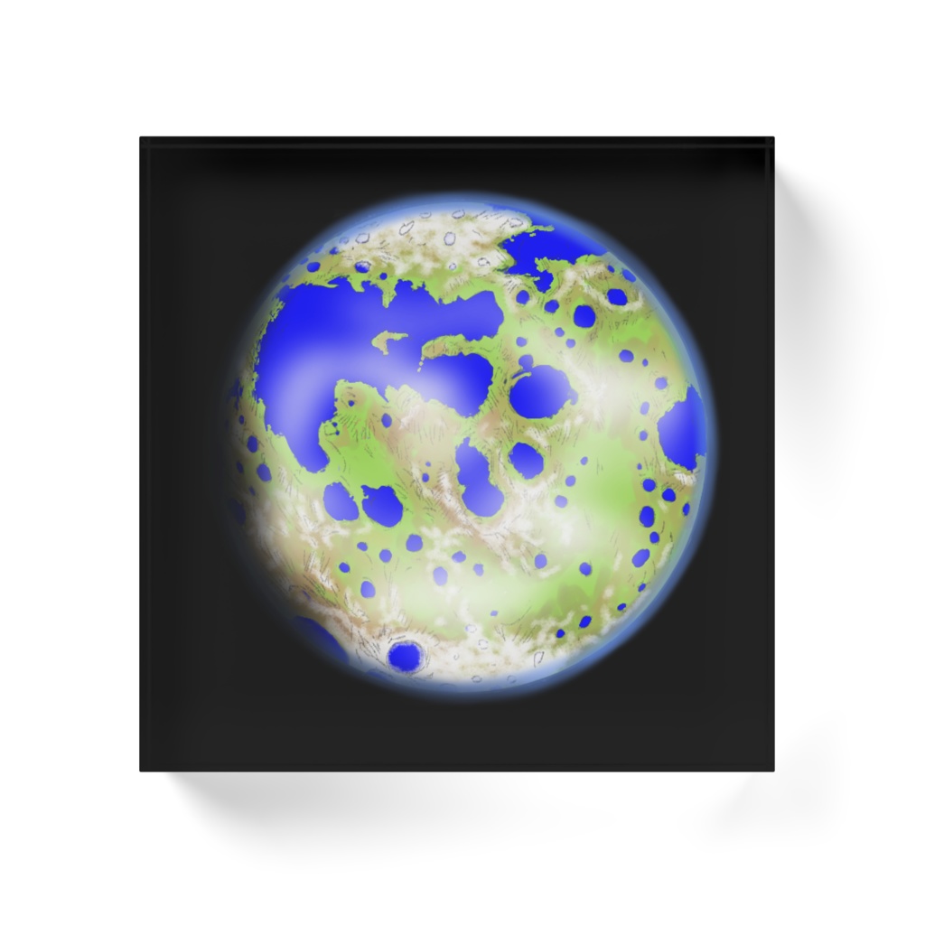 Terraformed Moon(ちょっと欠けバージョン)