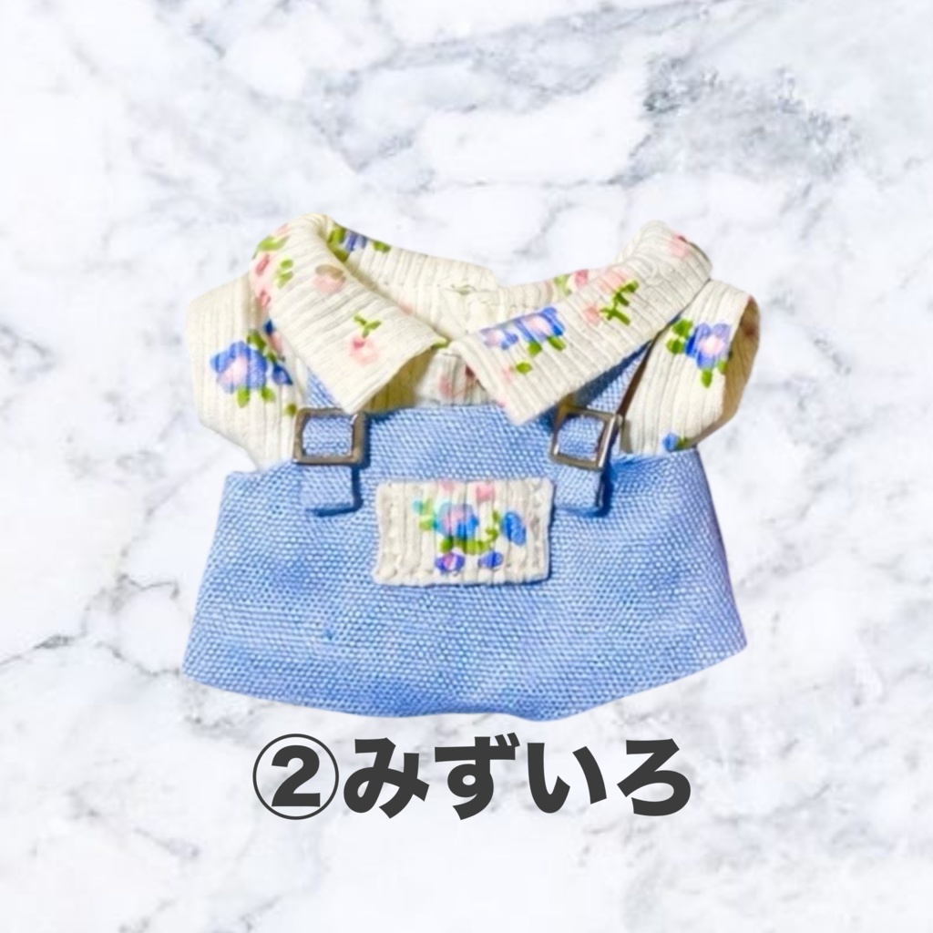 お花のサロペットセット«ちびぐるみ・にじぱぺ兼用サイズ»