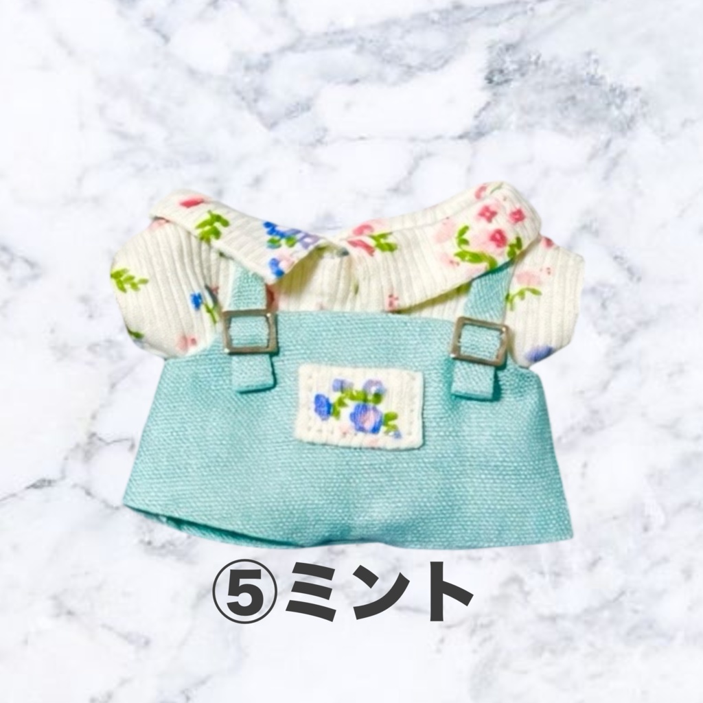 お花のサロペットセット«ちびぐるみ・にじぱぺ兼用サイズ»