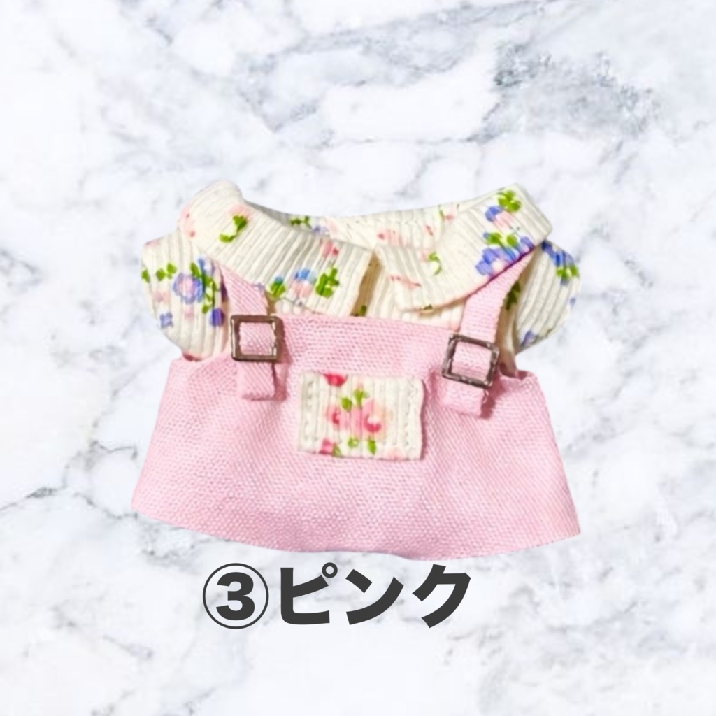 お花のサロペットセット«ちびぐるみ・にじぱぺ兼用サイズ»