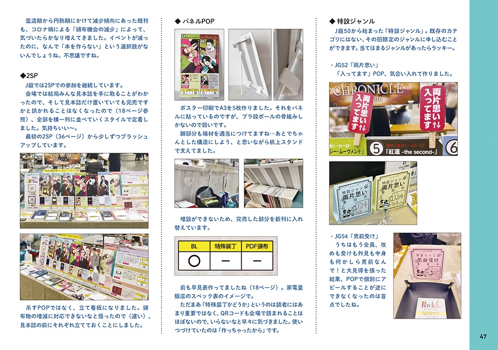 『サークル設営完了しました』DIY特殊装丁サークルによる自作ディスプレイ遍歴