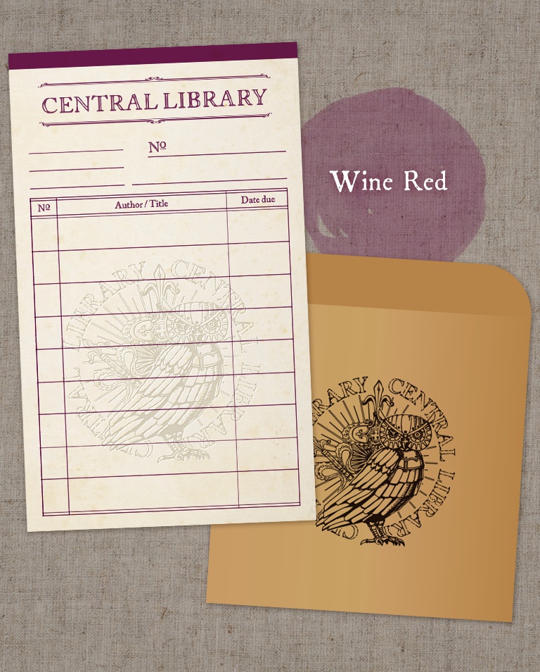 図書貸出票型メッセージカード【蔵書票シリーズ】(同人誌と一緒に購入してください)