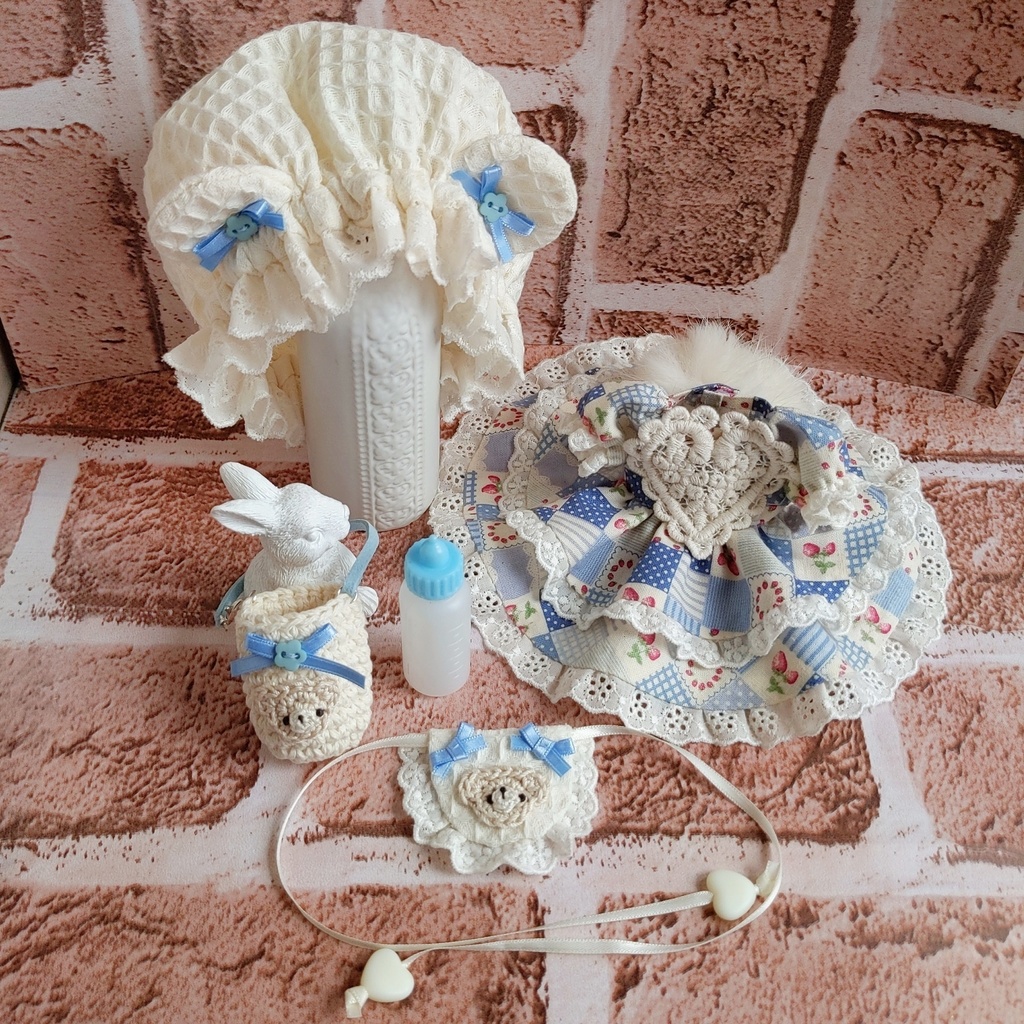 ふわふわおしっぽ バブちゃん4点セット ぬい服 16cm