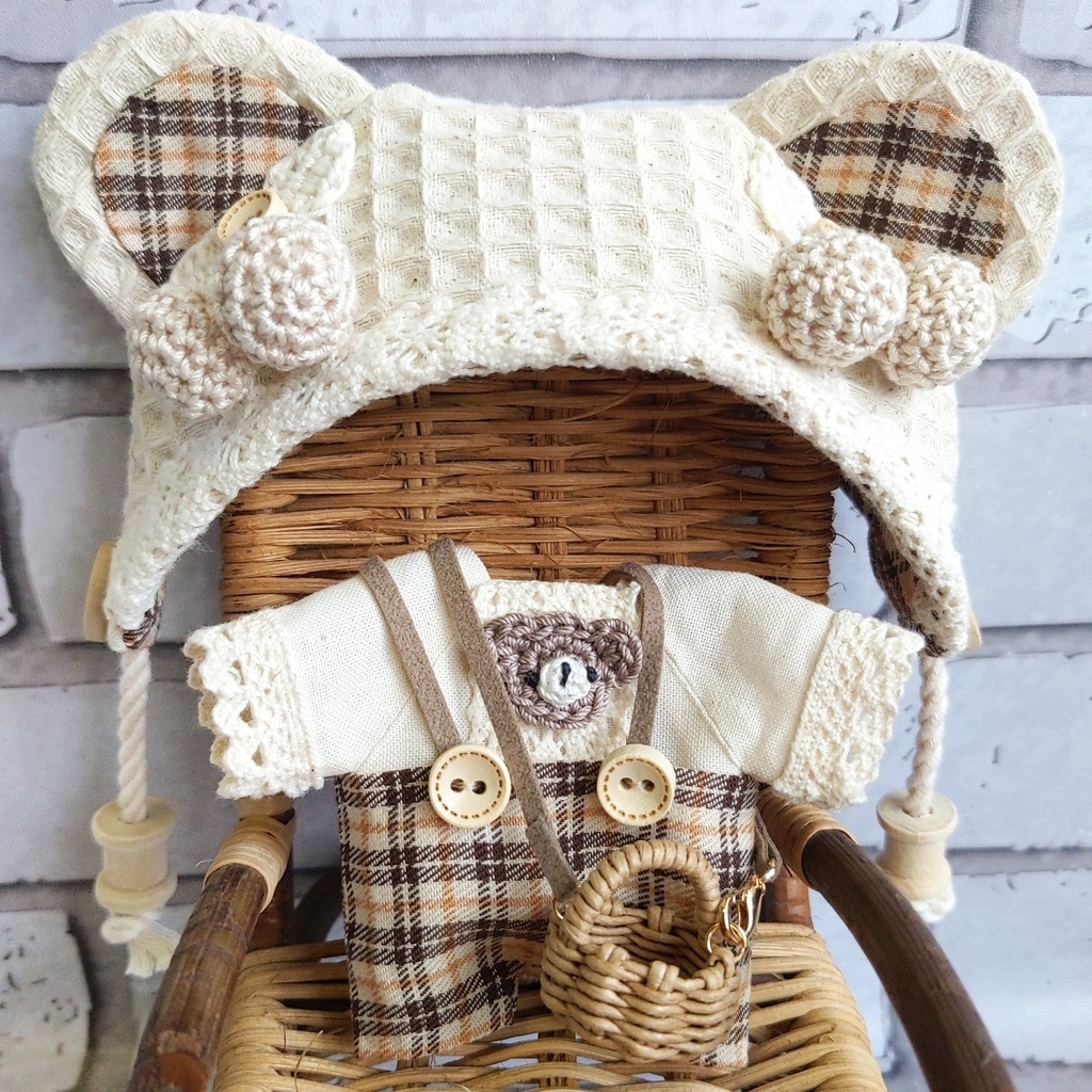 ♡カントリーくまちゃん(ベージュチェック)