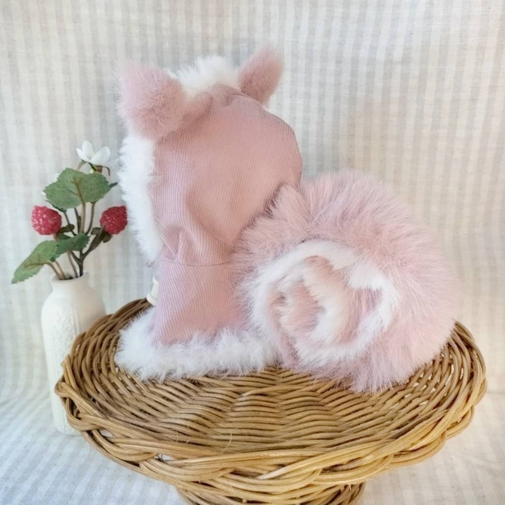 【再販】12cm໒꒱·̩͙ カントリーりすちゃんコート🐿くすみピンク♡