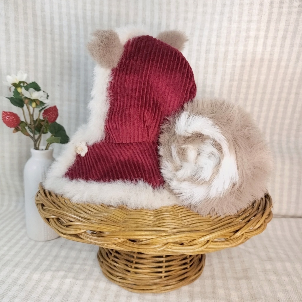 12cm໒꒱·̩͙カントリーりすちゃんコート🐿ワインレッド❤︎