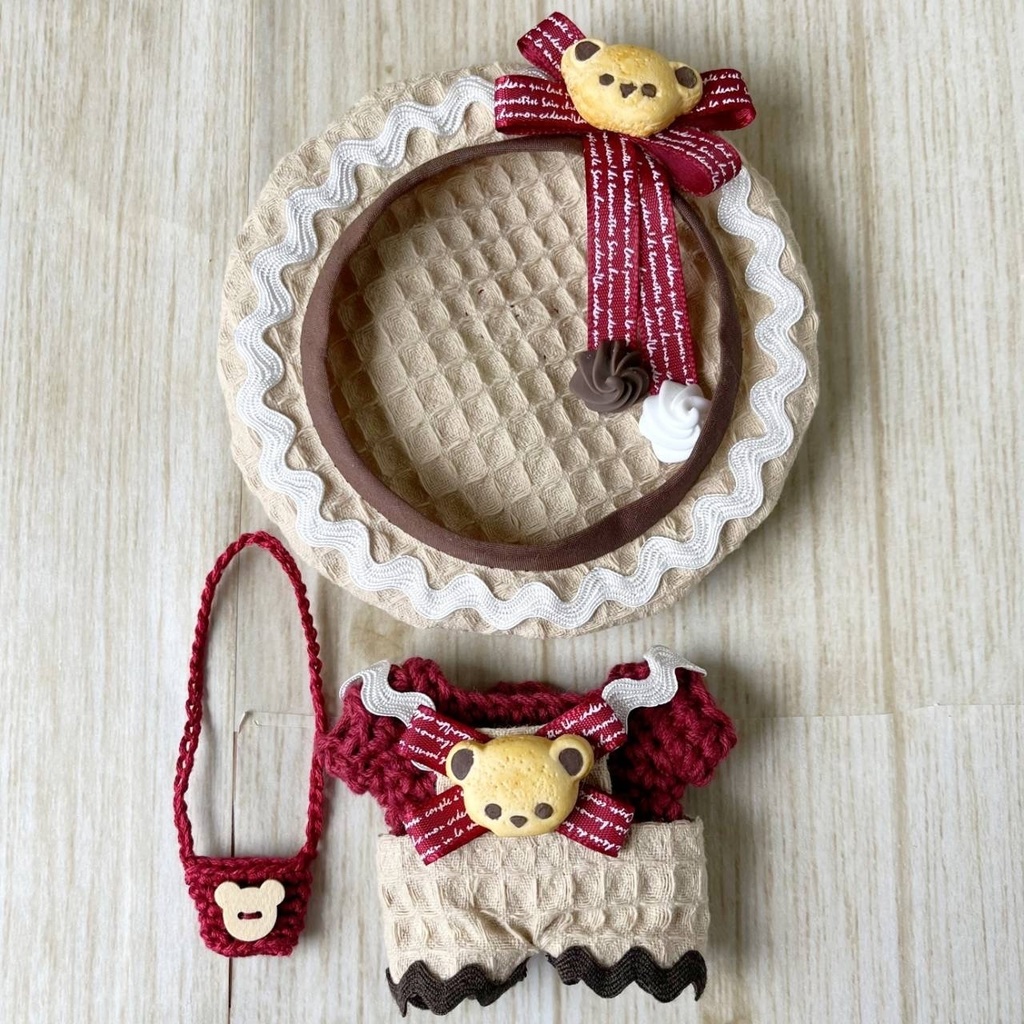 11cmʕ ·ᴥ·ʔくまちゃんクッキー4点セット♡ボルドー