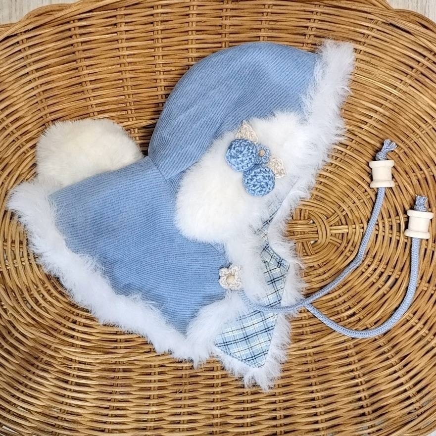 12cm♡カントリーたれみみうさちゃんコート❤︎サックス