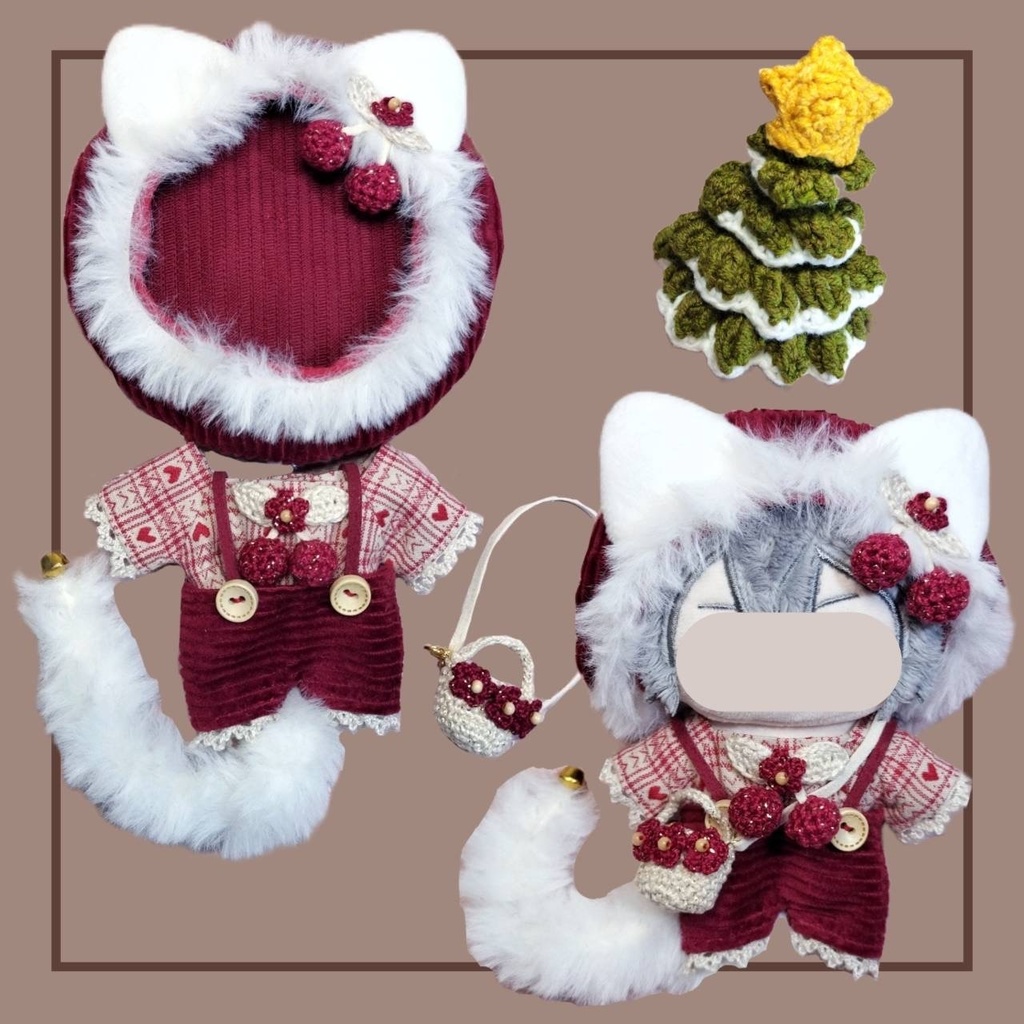 12cm໒꒱·̩͙こねこちゃん❤︎ボルドー❤︎