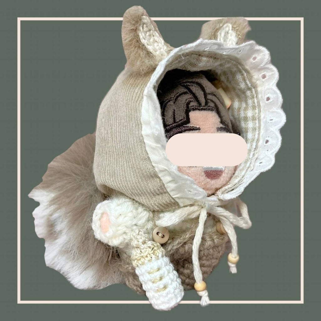 8cm🐿バブりすちゃん🍼4点セット♥beige