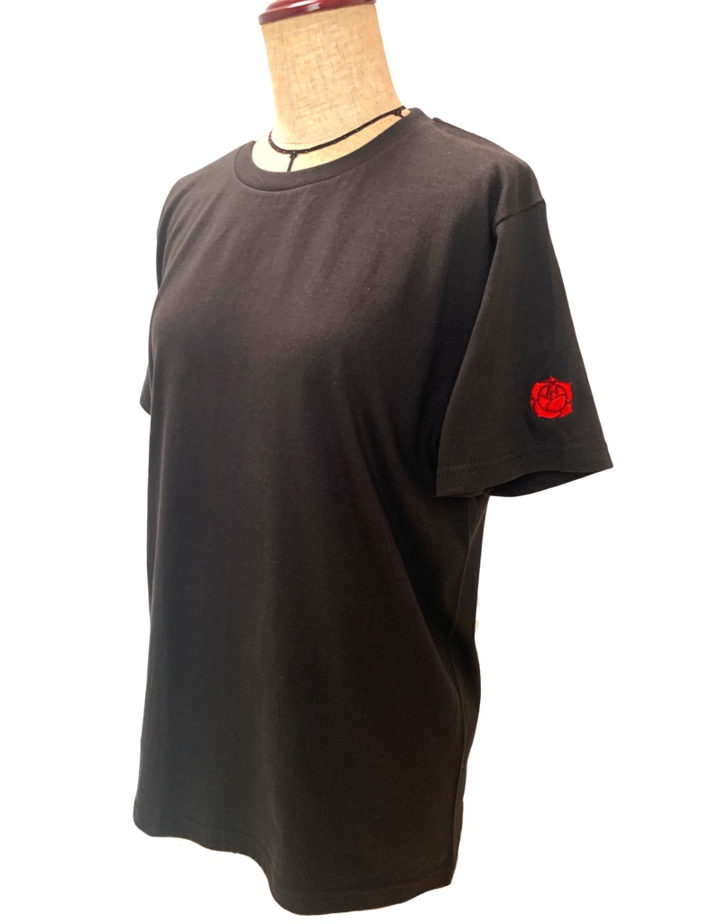 ワンポイント刺繍Tシャツ(紅薔薇)