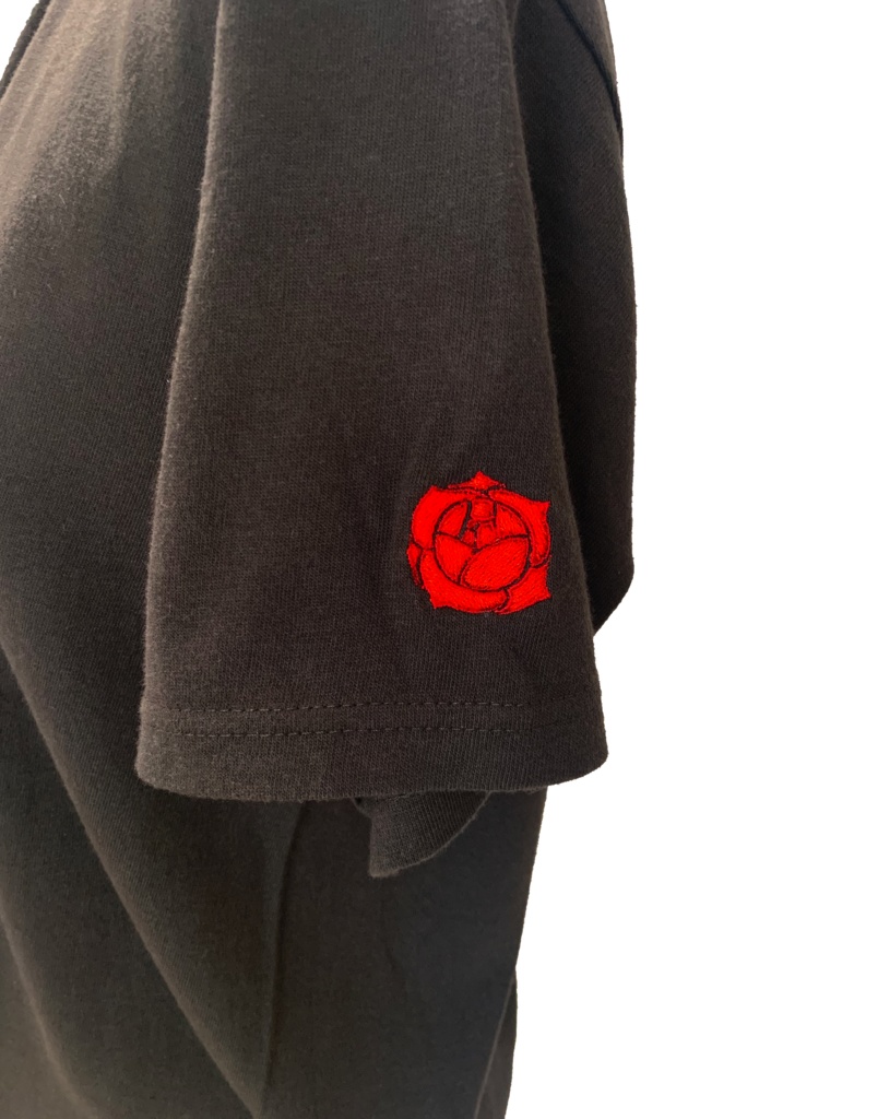 ワンポイント刺繍Tシャツ(紅薔薇)