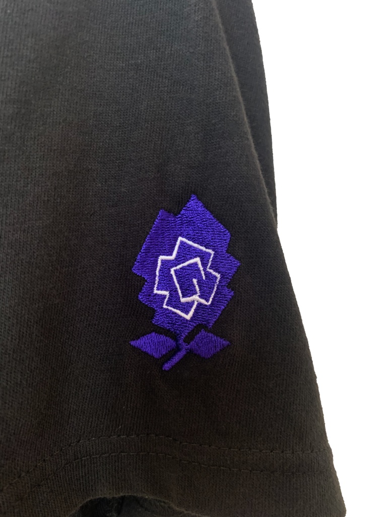 ワンポイント刺繍Tシャツ(おそろい薔薇)