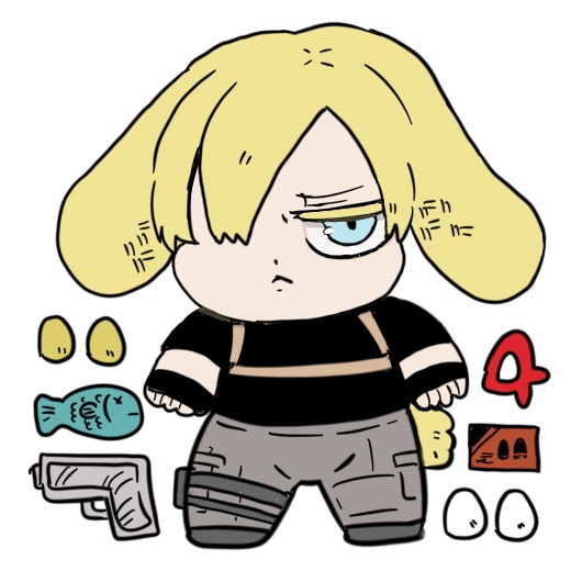 うさ耳４レオンアクリルキーホルダー