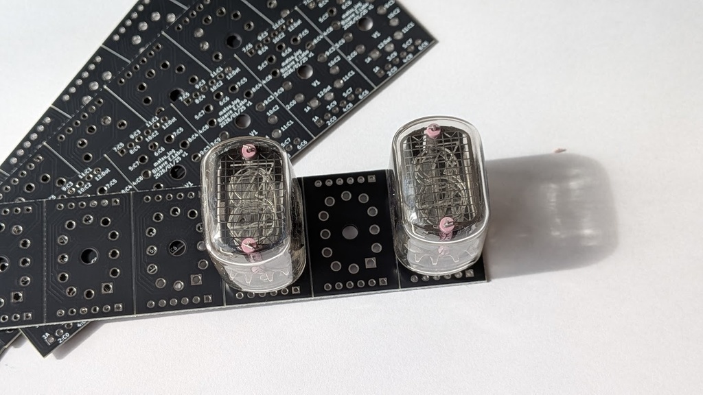 ニキシー管ピッチ変換基板 IN-12A/IN-12B→2.54mmピッチ