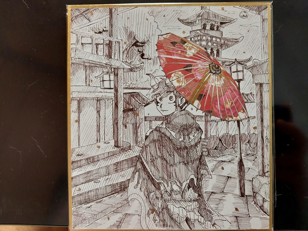 闇行灯 ミニ色紙