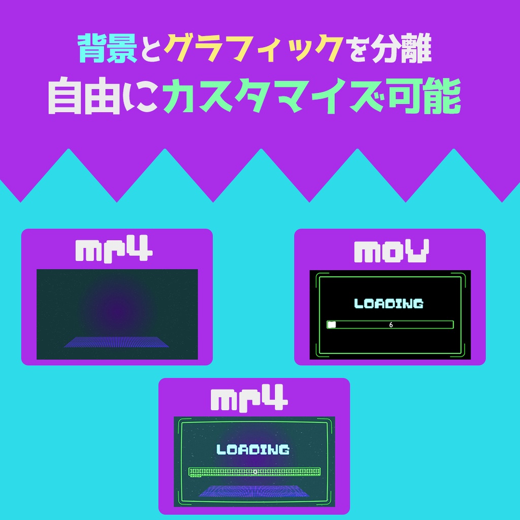 【配信待機画面】レトロ/ネオンの動く配信待機画面