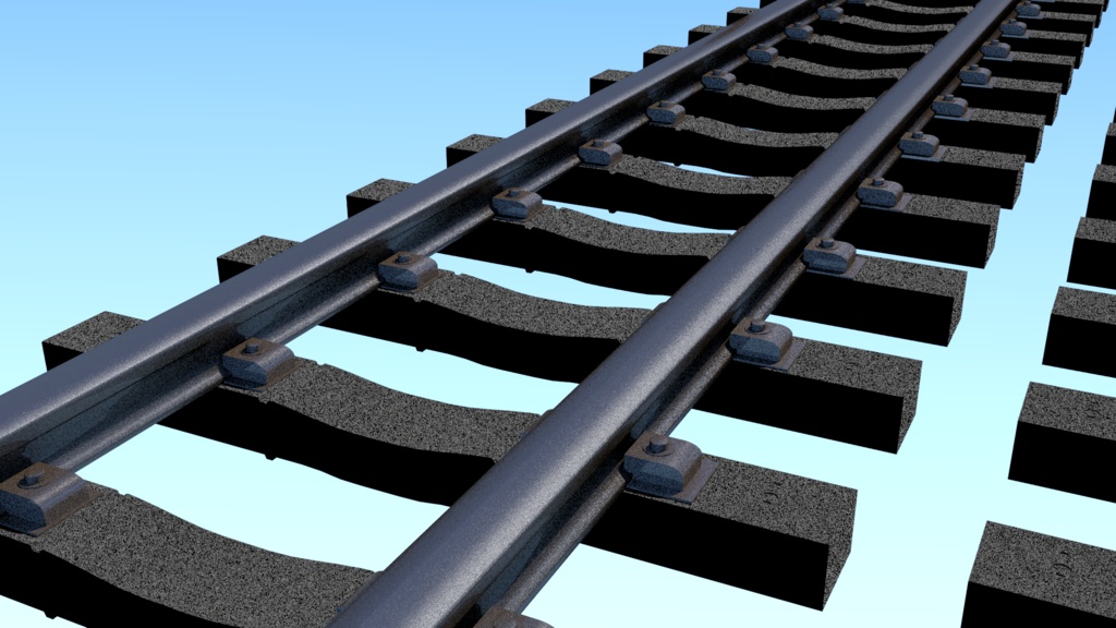 【Blender】線路　無料DL
