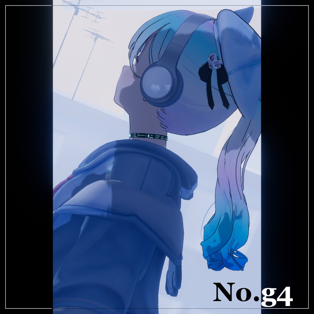 Lapwing gradation hair (ポニテ)