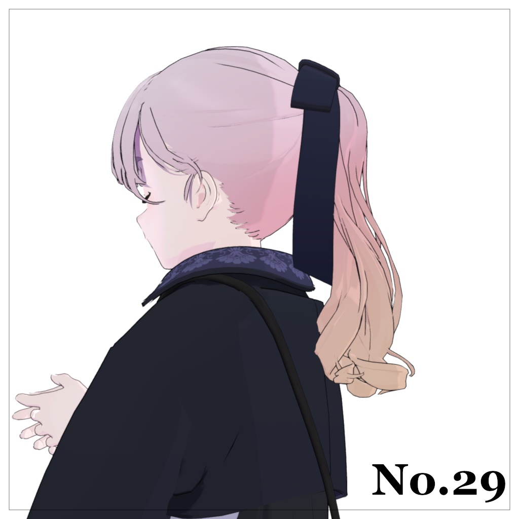 Lapwing gradation hair (ポニテ)