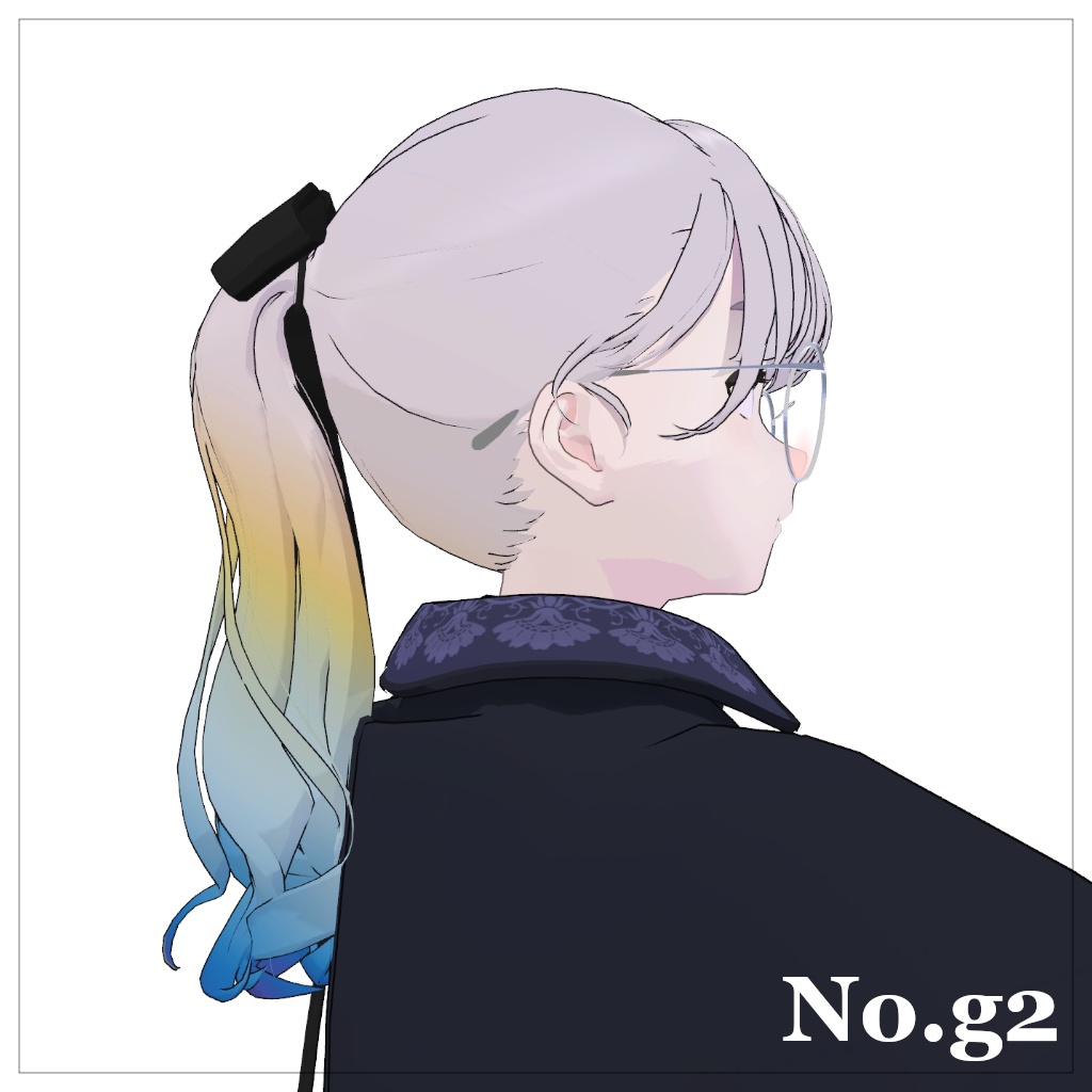 Lapwing gradation hair (ポニテ)